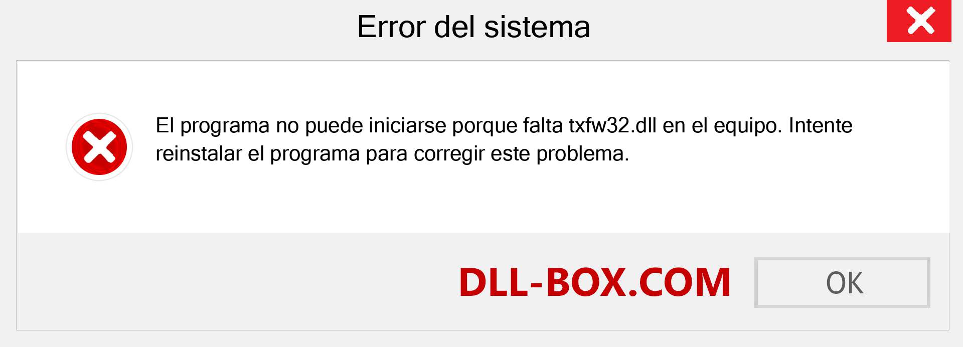 ¿Falta el archivo txfw32.dll ?. Descargar para Windows 7, 8, 10 - Corregir txfw32 dll Missing Error en Windows, fotos, imágenes